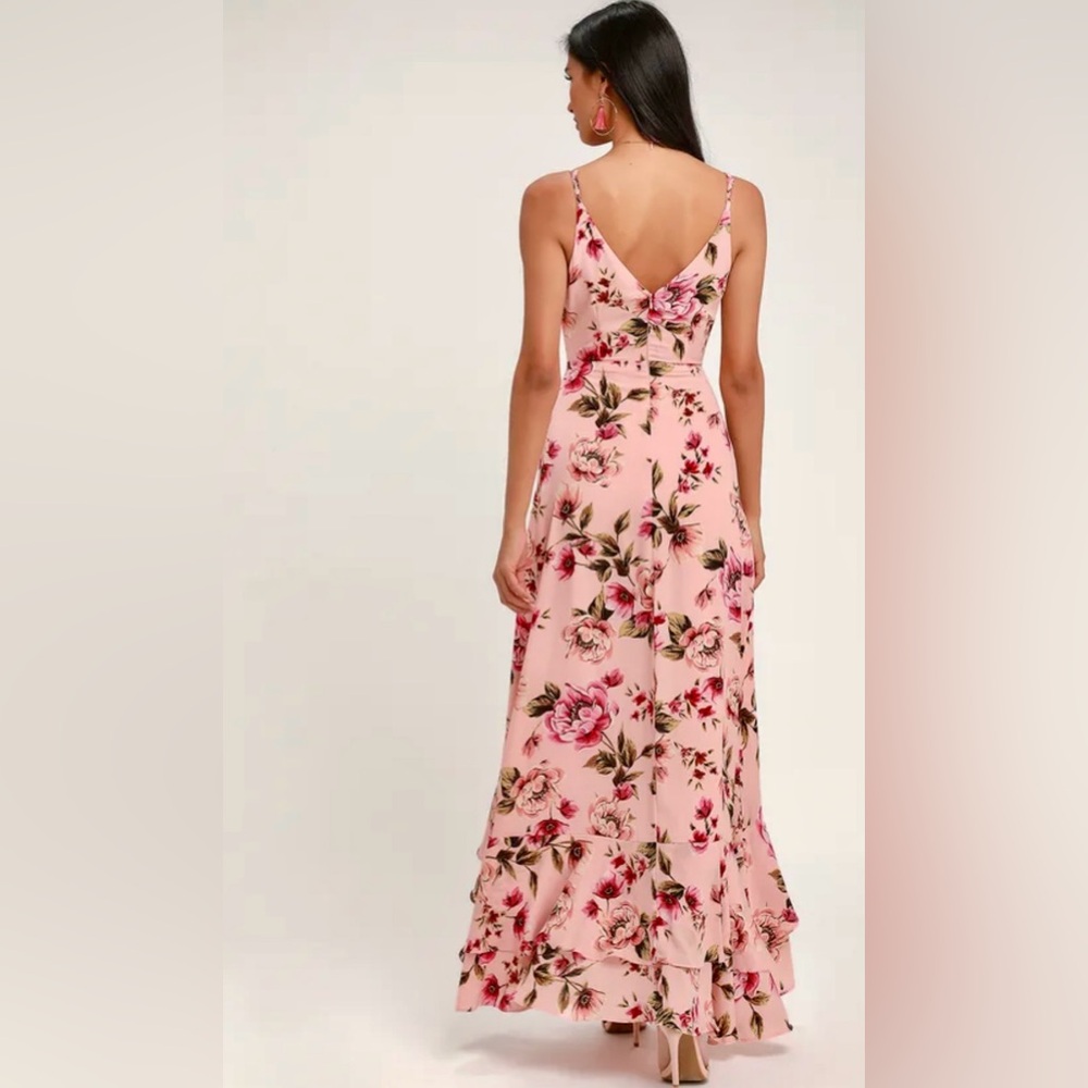 Lulu’s Bodacious Bella Blush Pink Floral Print Maxi Dress - Picture 5 of 10